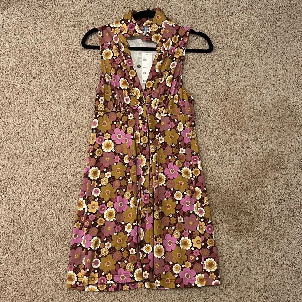 urban outfitters purple and green floral dress